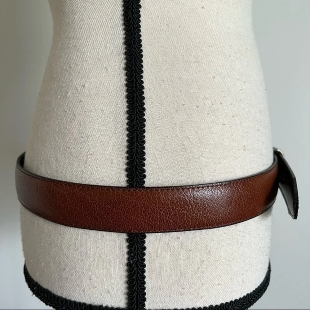 Vintage Handcrafted in America Genuine Leather Lined Brown Belt Size 36